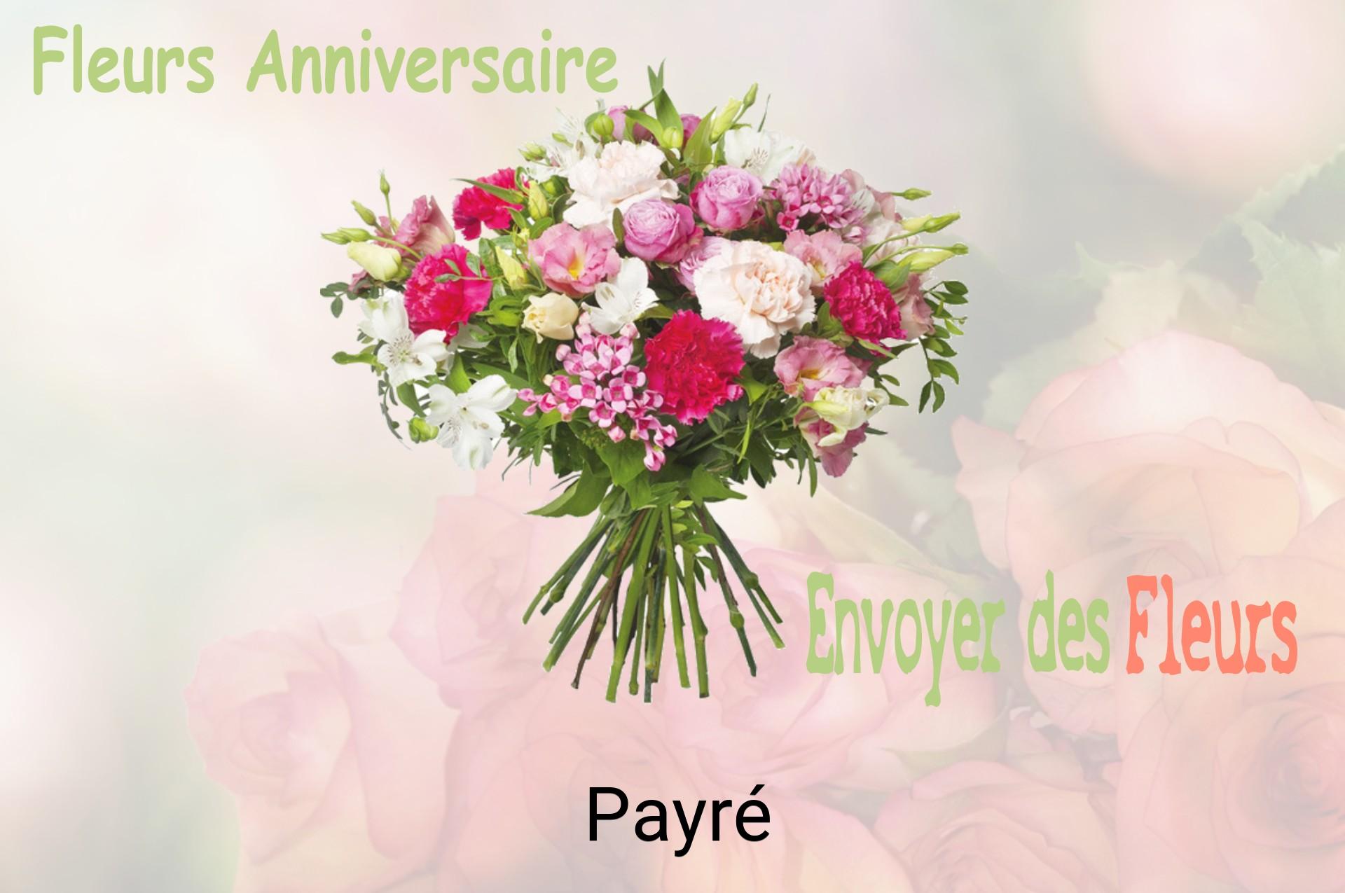 Bouquet de fleurs d’anniversaire livré à Payré