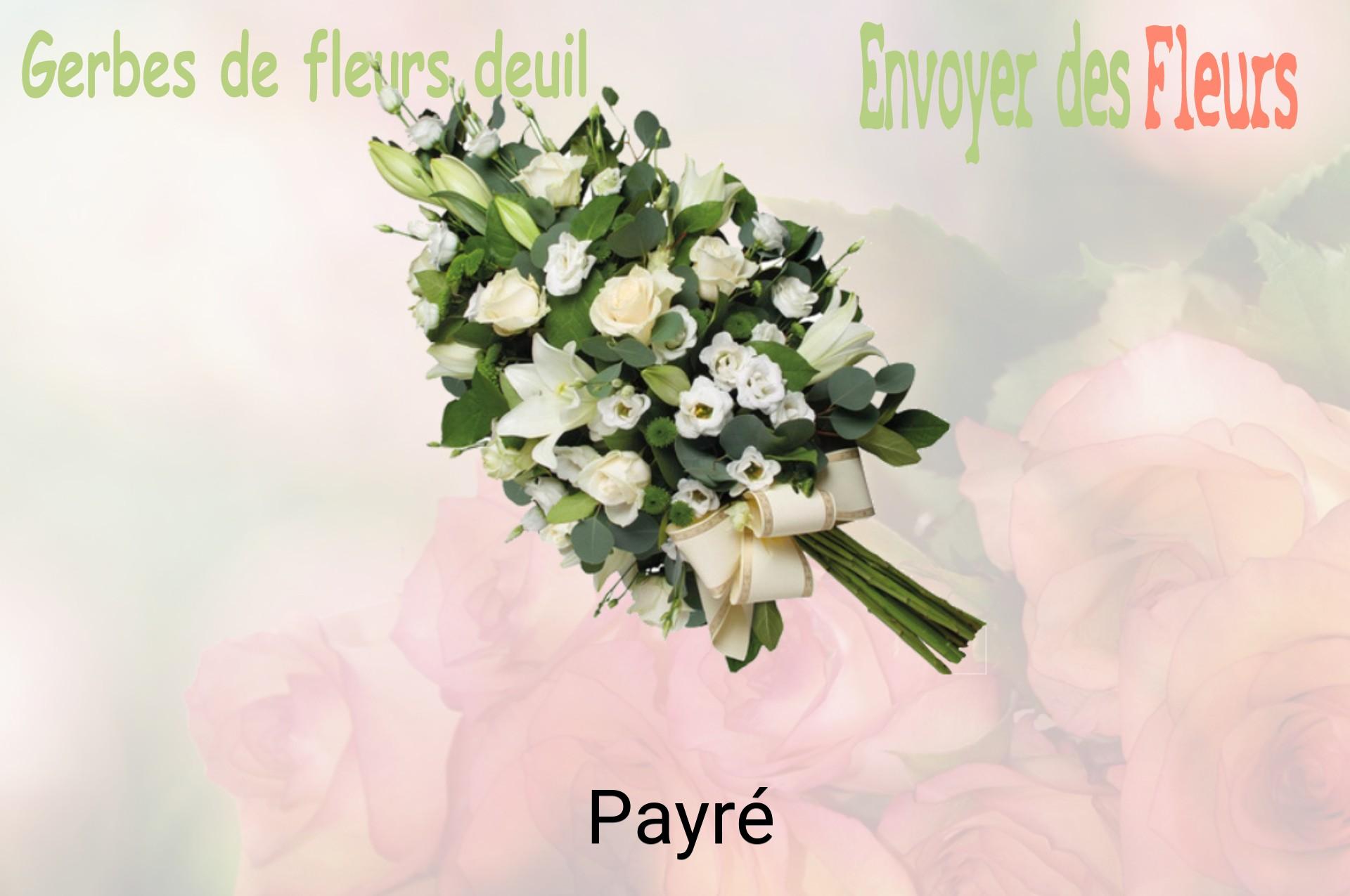 Gerbe de fleurs de deuil livrée à Payré